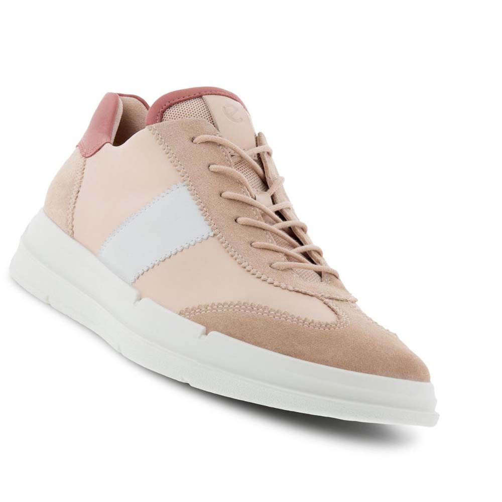 Women's Ecco Soft X Retro-inspired Sneakers Pink / Rose / White | Canada 253ZUT